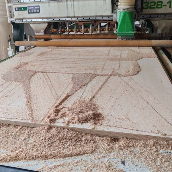Birch board cutting